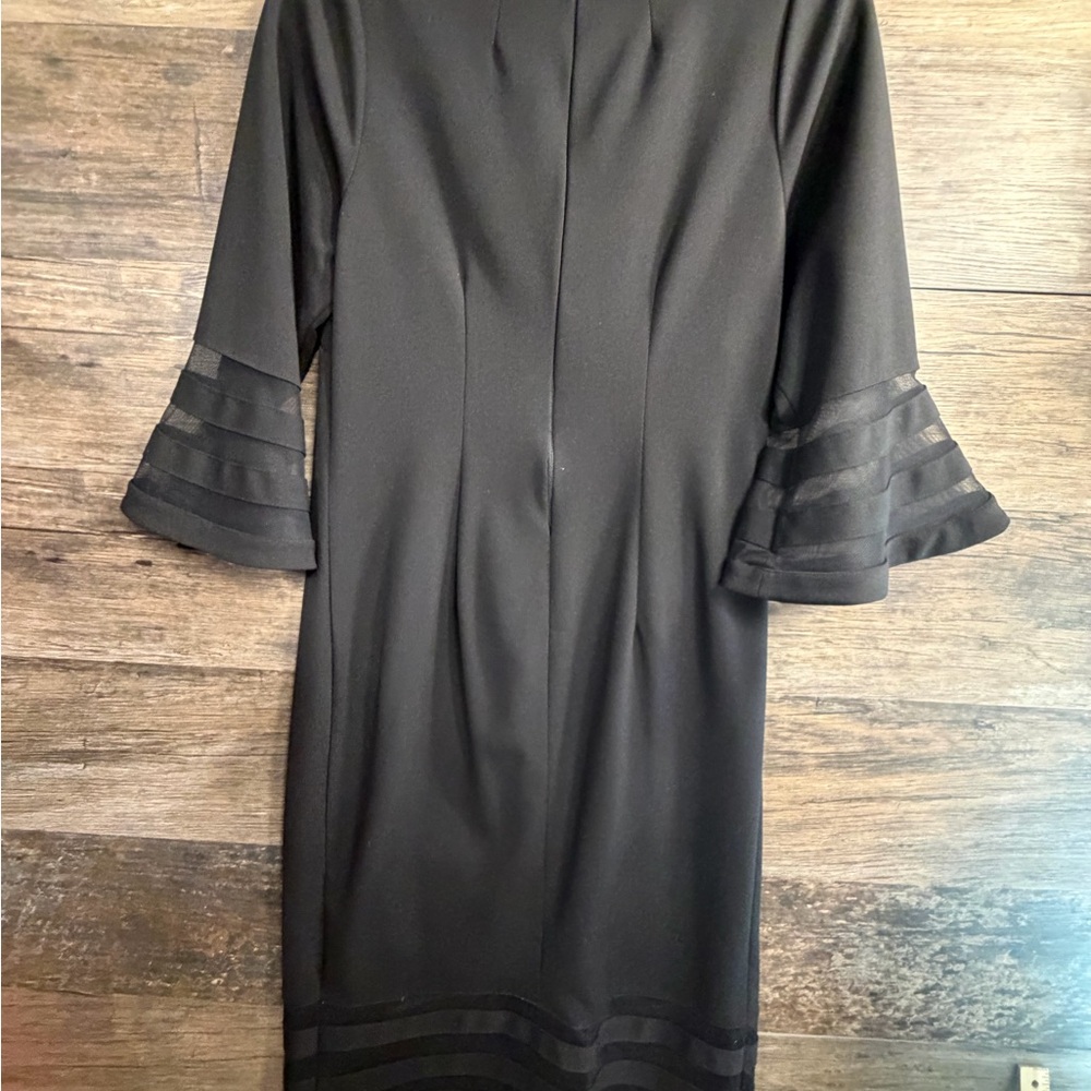 Calvin Klein Black Dress with Ruffle Sleeves - Picture 7 of 9